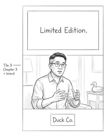 Chapter 3 of 3: Limited Edition. — third collector with Duck Co. branding